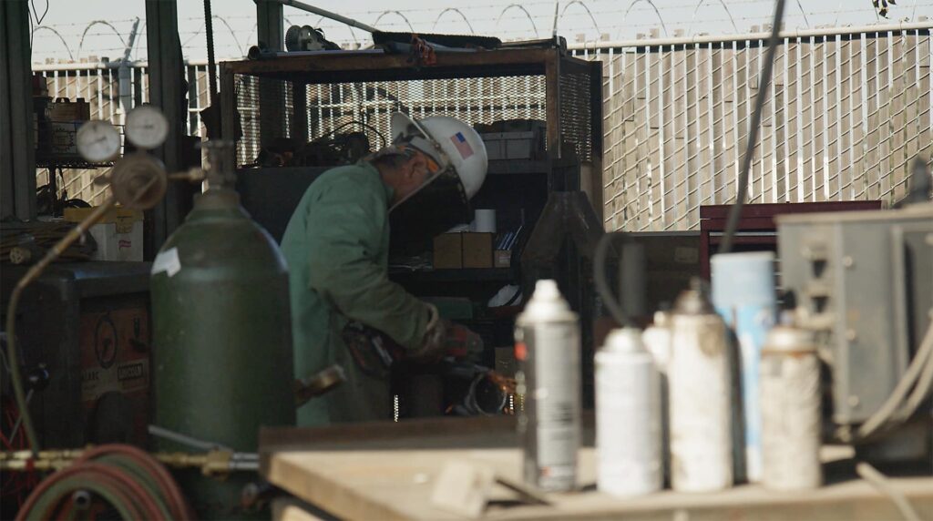 Shoring Engineers welding maintenance in the field