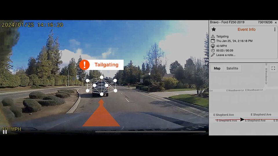 TennaCAM Safety CAM Tailgating AI